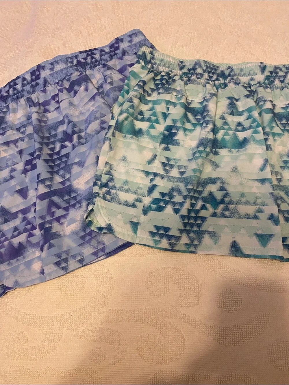 Columbia Women's Blue & Teal Patterned Active Skorts (Pair)